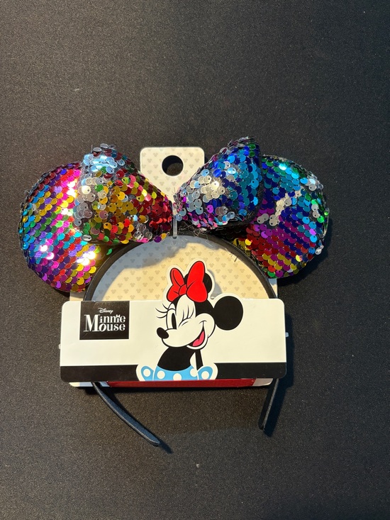 Disney Accessories - Disney Minnie Mouse Sequin Rainbow Ears Headband